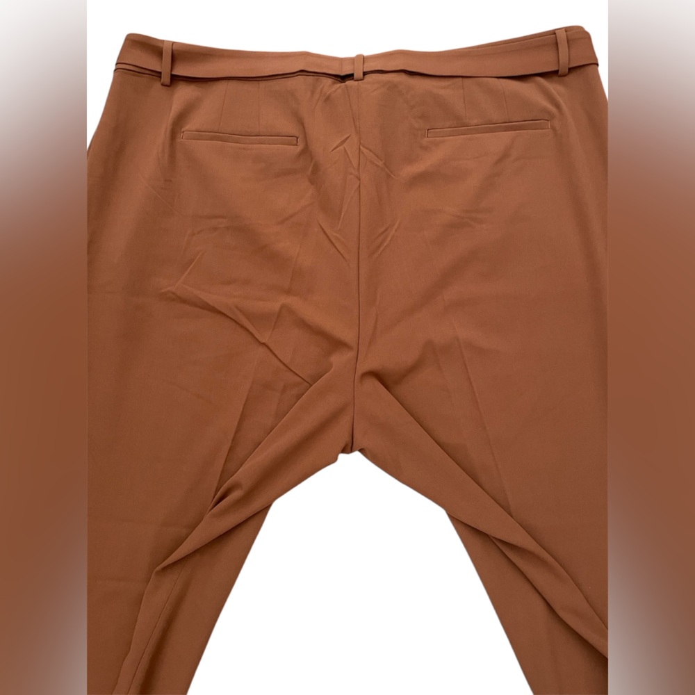 J Crew Factory Belted Straight-Leg Trouser Pant Size 22 in Vintage Brandy - Picture 10 of 13